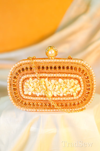 Mayra Gold Designer Handcrafted Handbags for Women