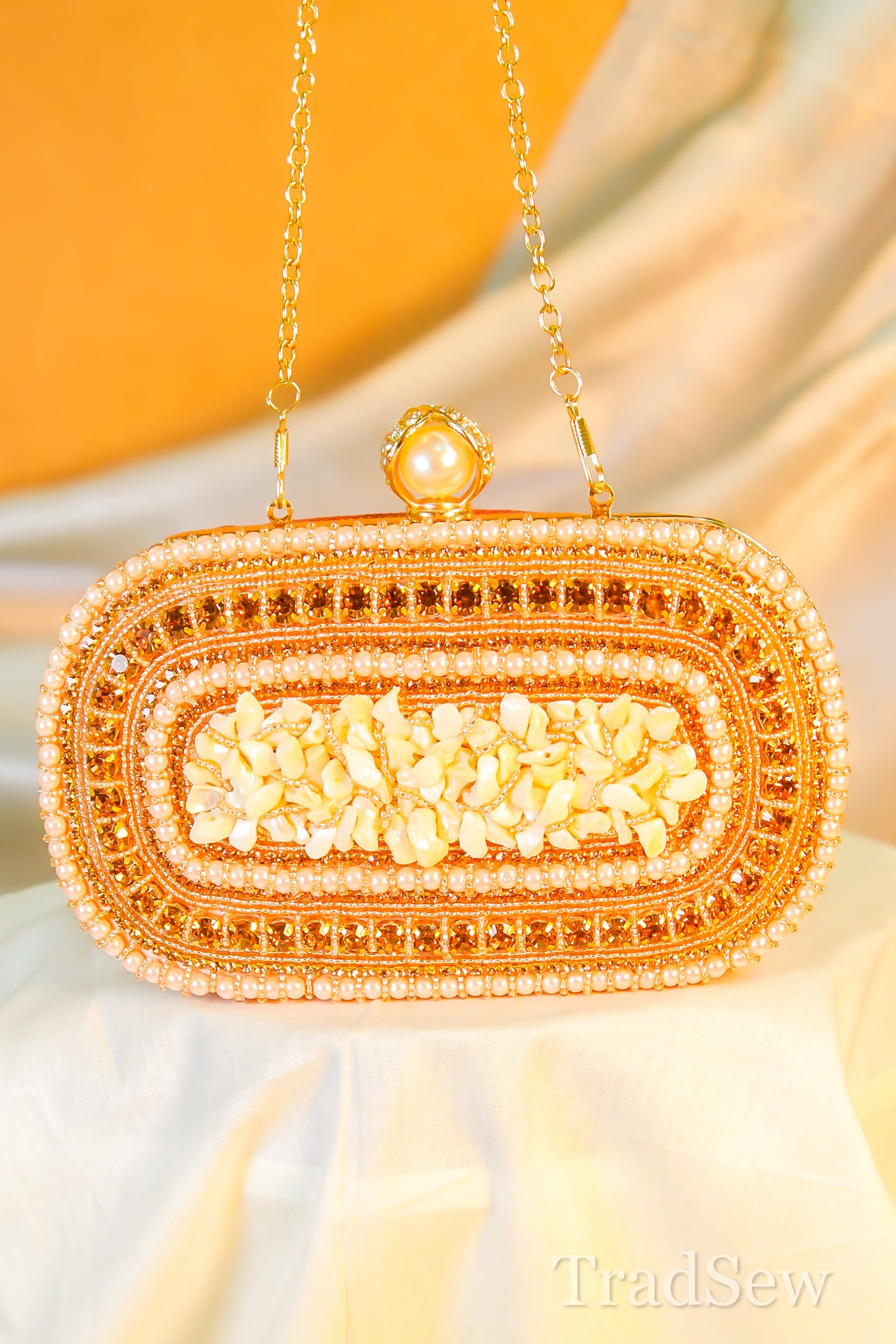 Mayra Gold Designer Handcrafted Handbags for Women