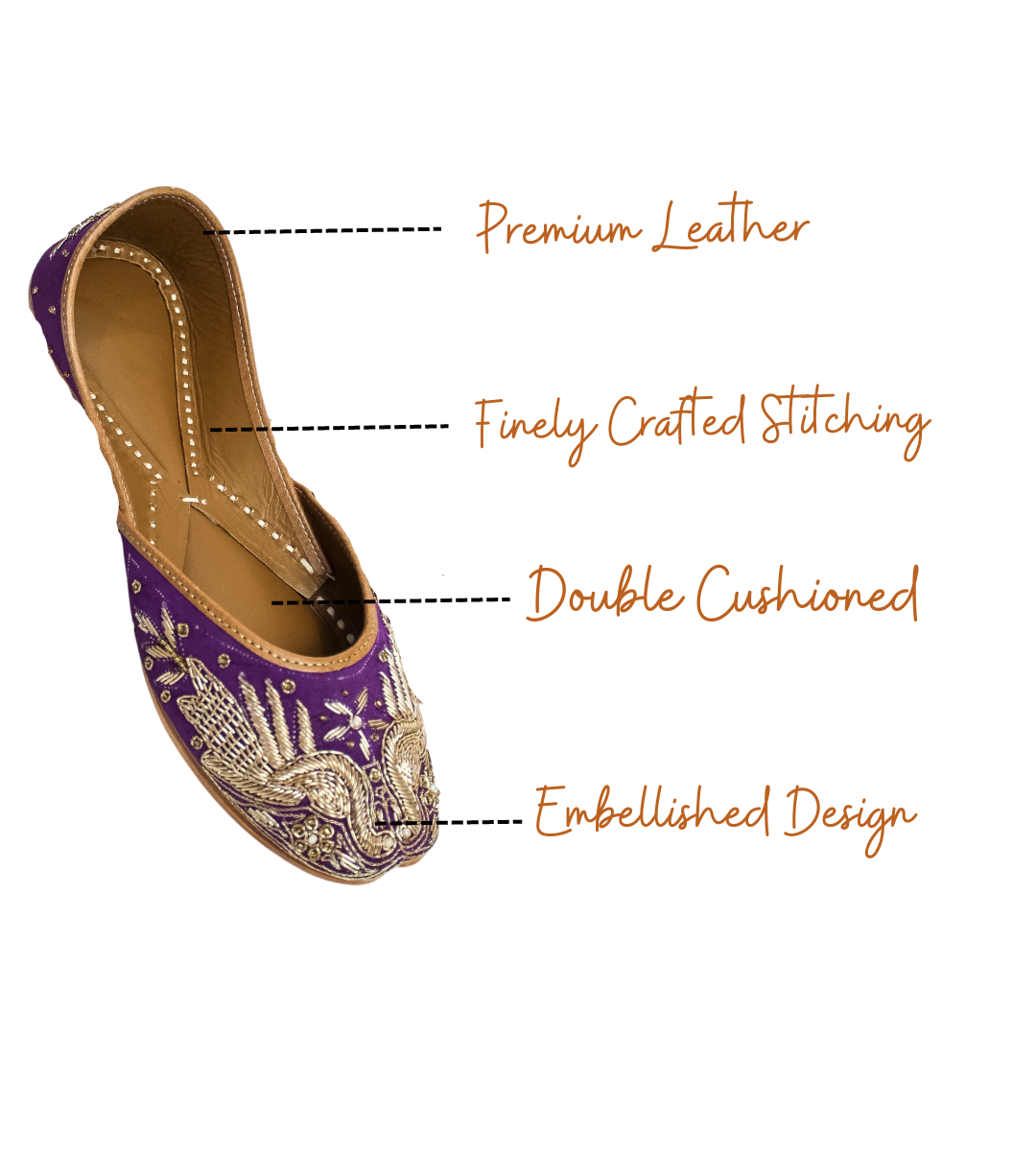 Featuring highlights of Mayur punjabi jutti for ladies by tradsew