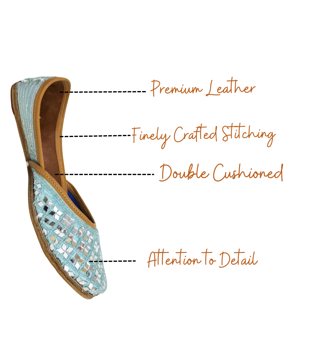 Featuring highlights misty glam blue punjabi jutti for ladies by tradsew
