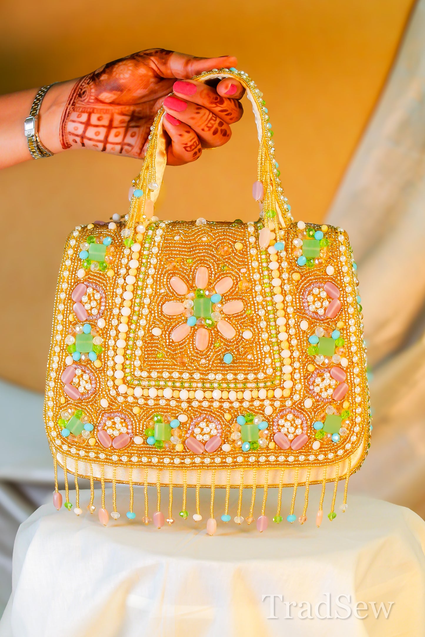 Naina Gold Handcrafted Designer Purse for women
