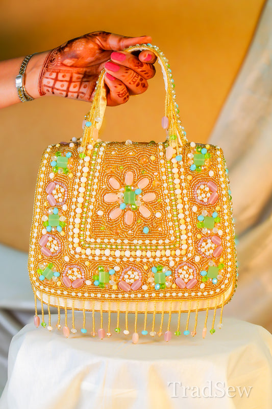 Naina Gold Handcrafted Designer Purse for women