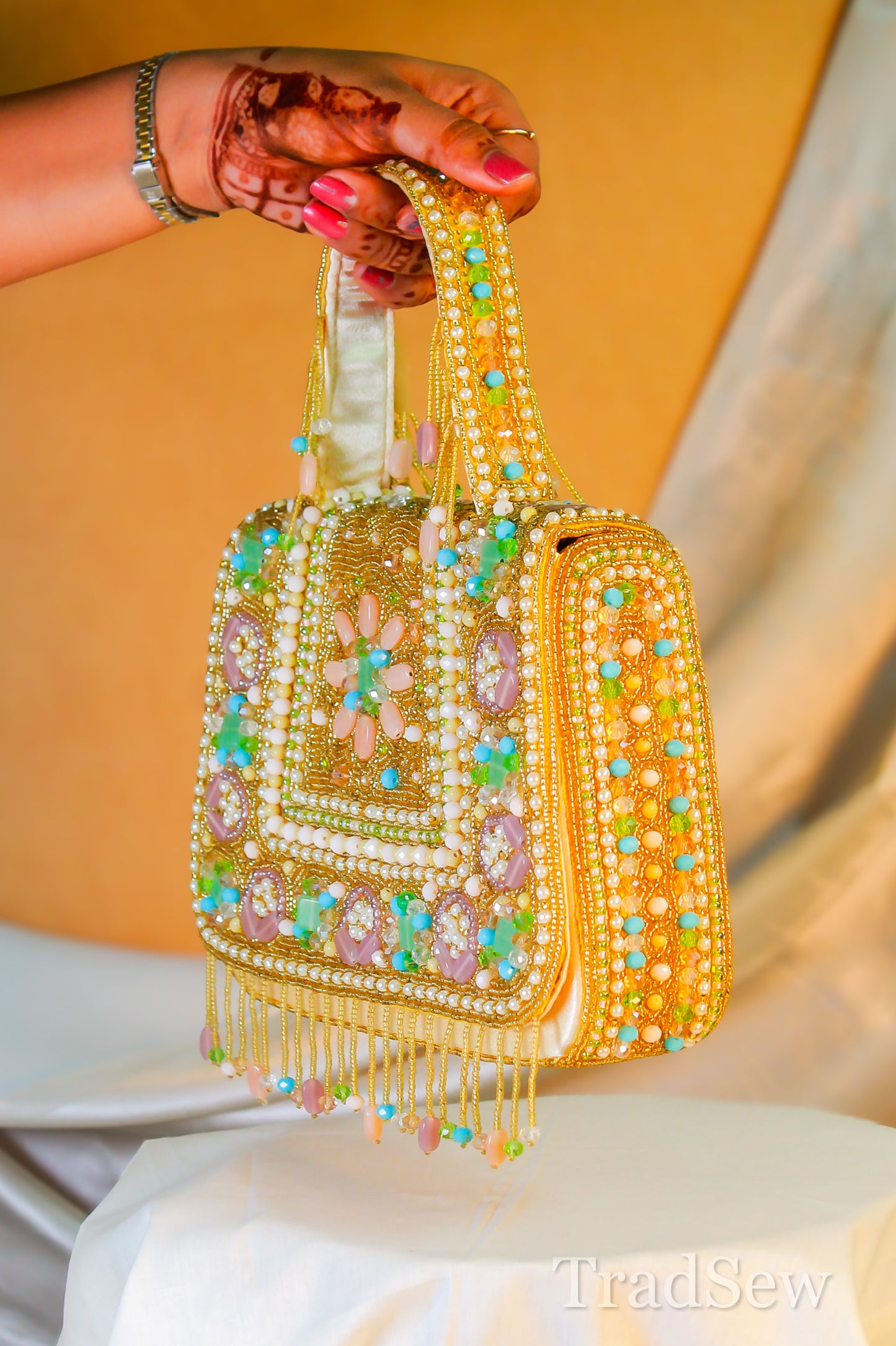Naina Gold Handcrafted Designer Purse for women