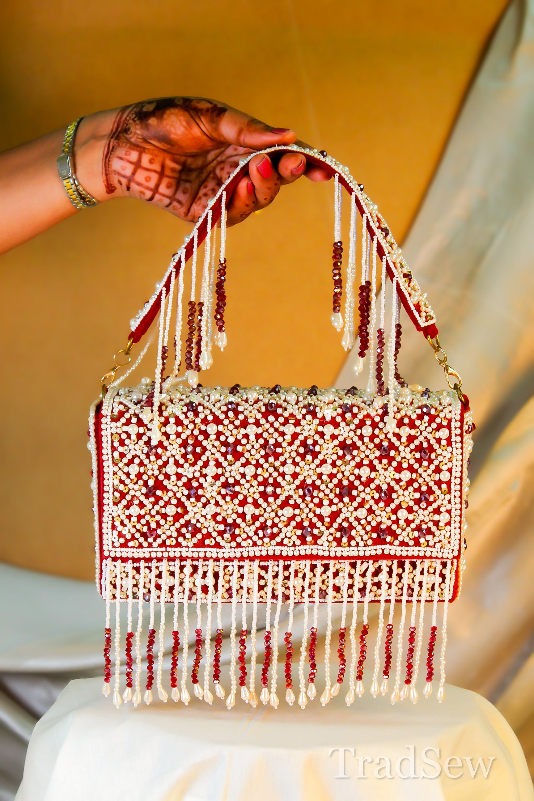 Prisha Ruby Designer Handcrafted Handbags for Women