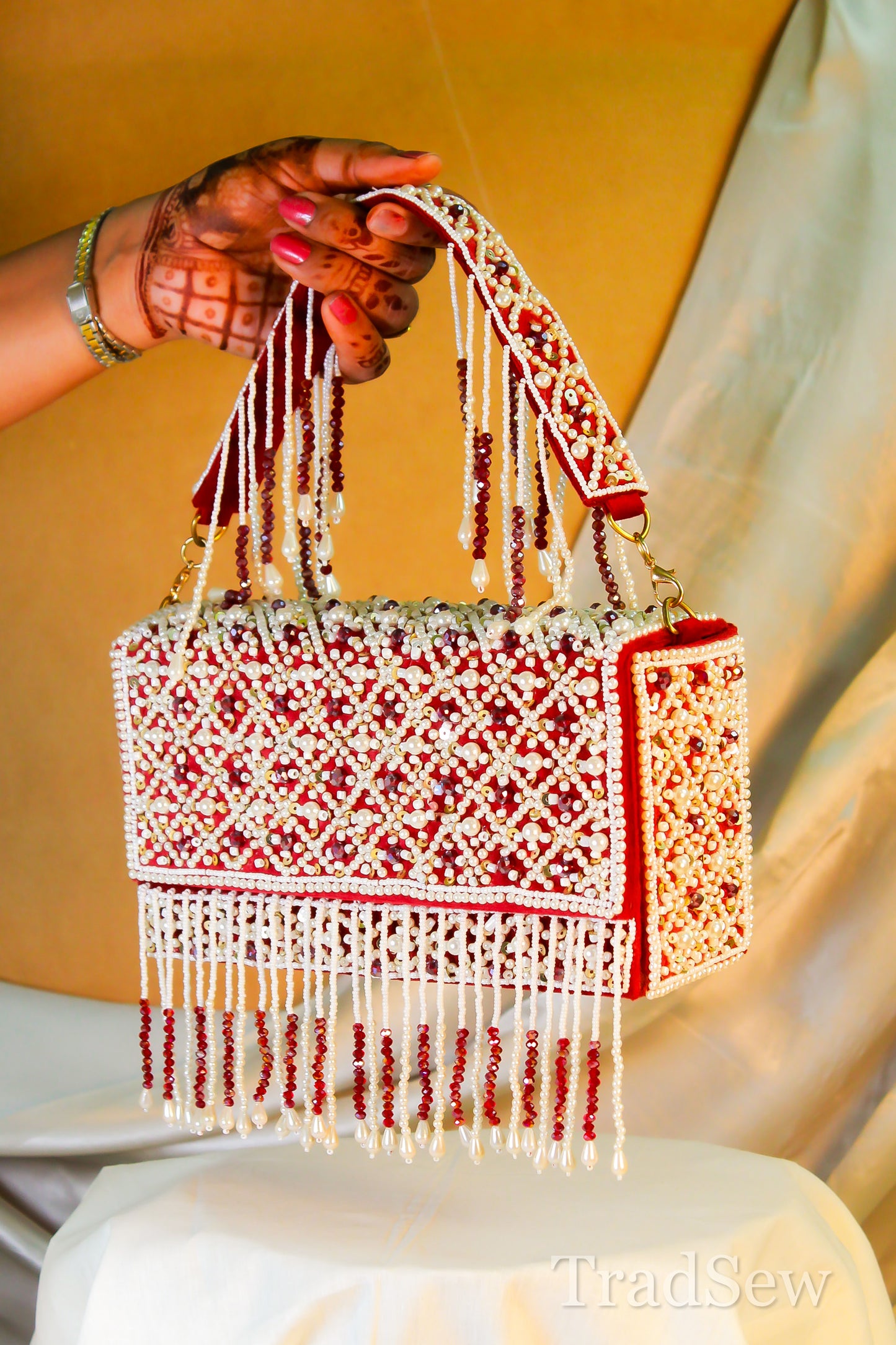 Prisha Ruby Designer Handcrafted Handbags for Women