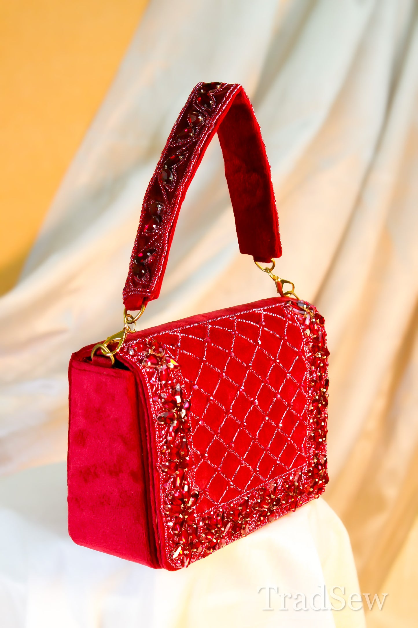 Rani Red Designer Handcrafted Handbags for Women