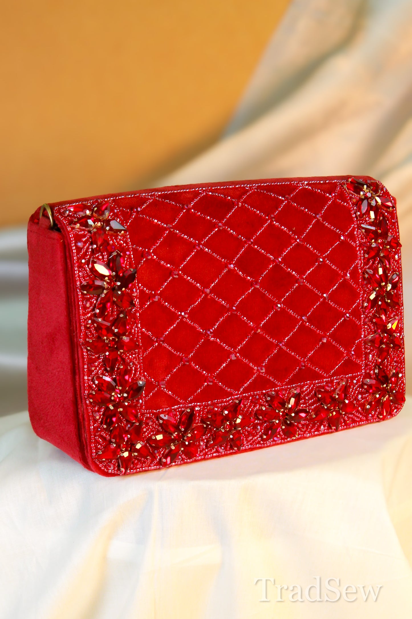 Rani Red Designer Handcrafted Handbags for Women