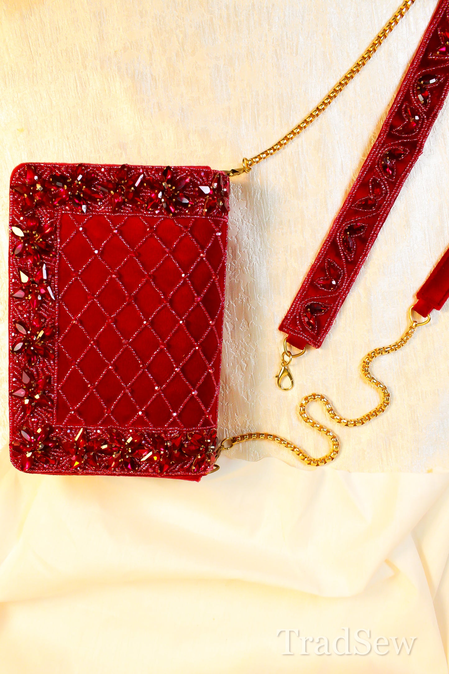 Rani Red Designer Handcrafted Handbags for Women