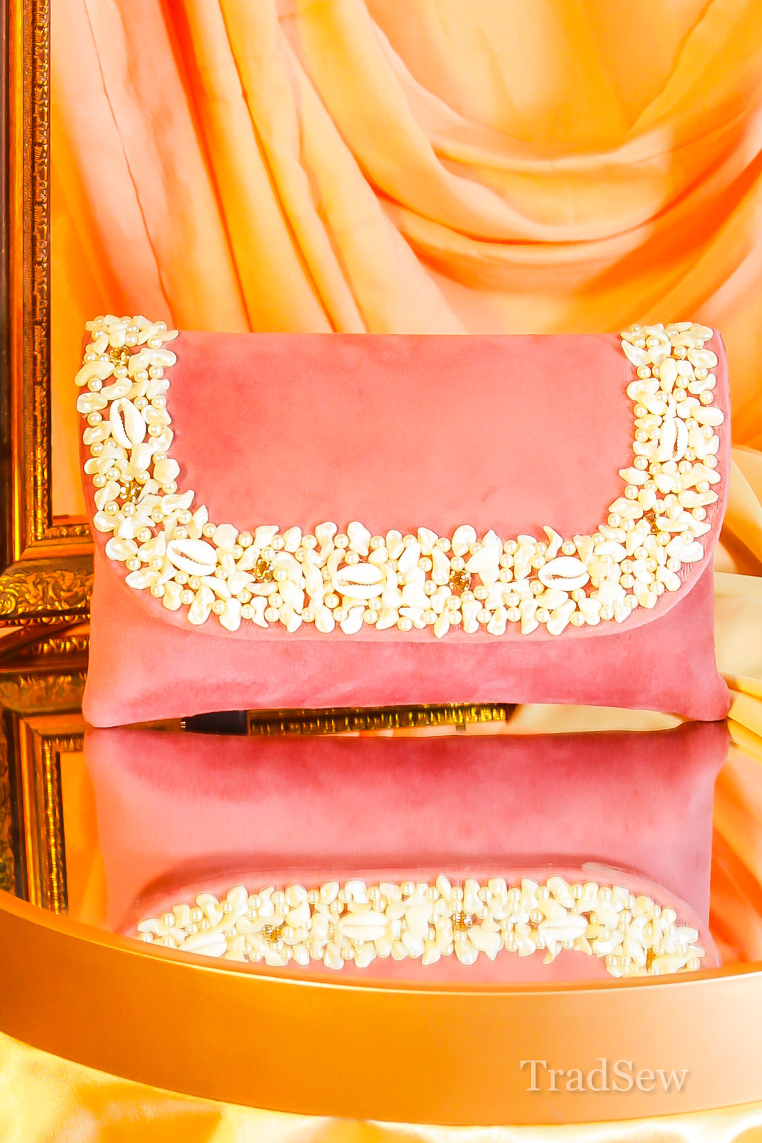 Shibana Pink Handcrafted Designer Flapbag for Women