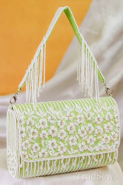 Siya Green Handcrafted Designer Bag for Women