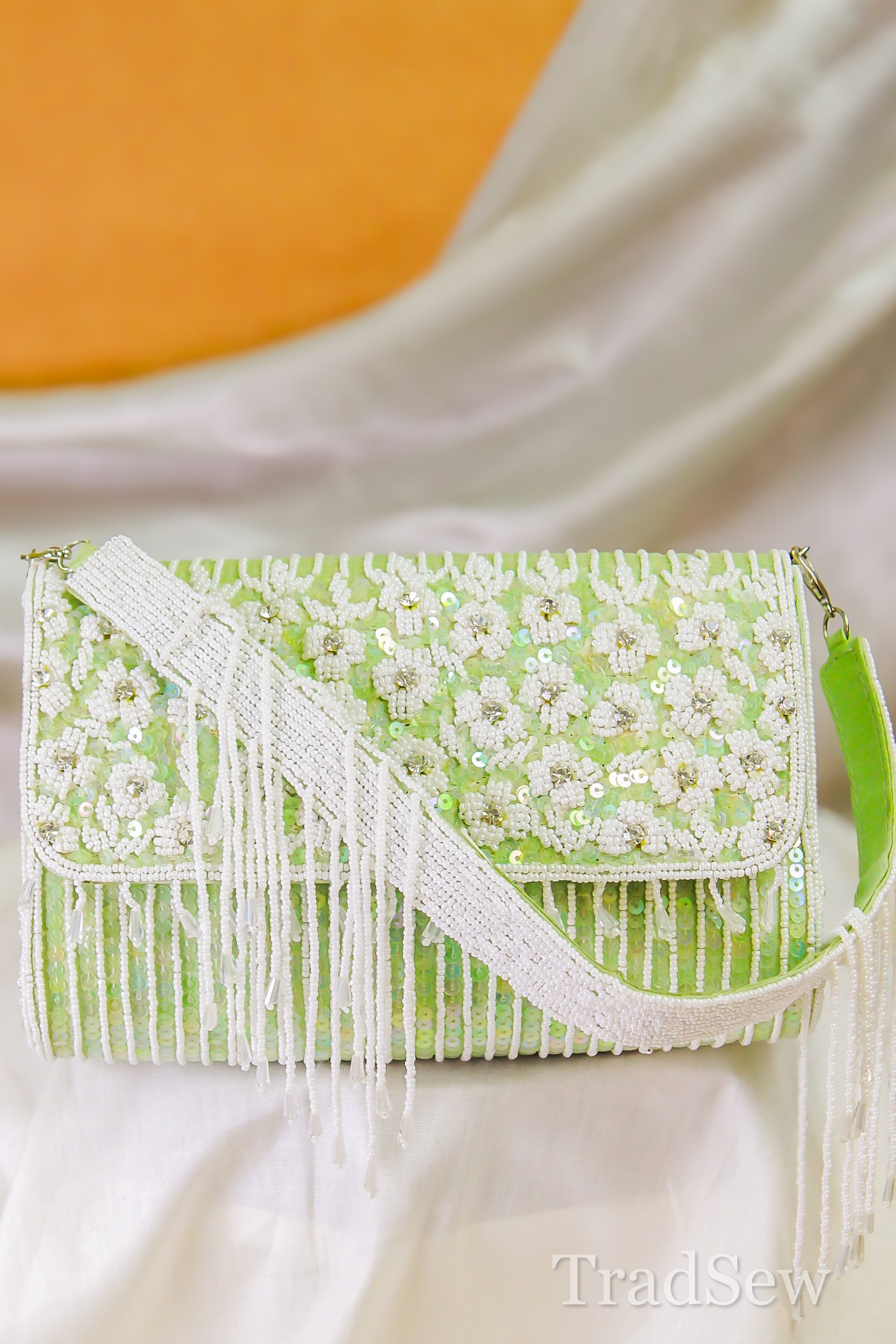 Siya Green Handcrafted Designer Bag for Women
