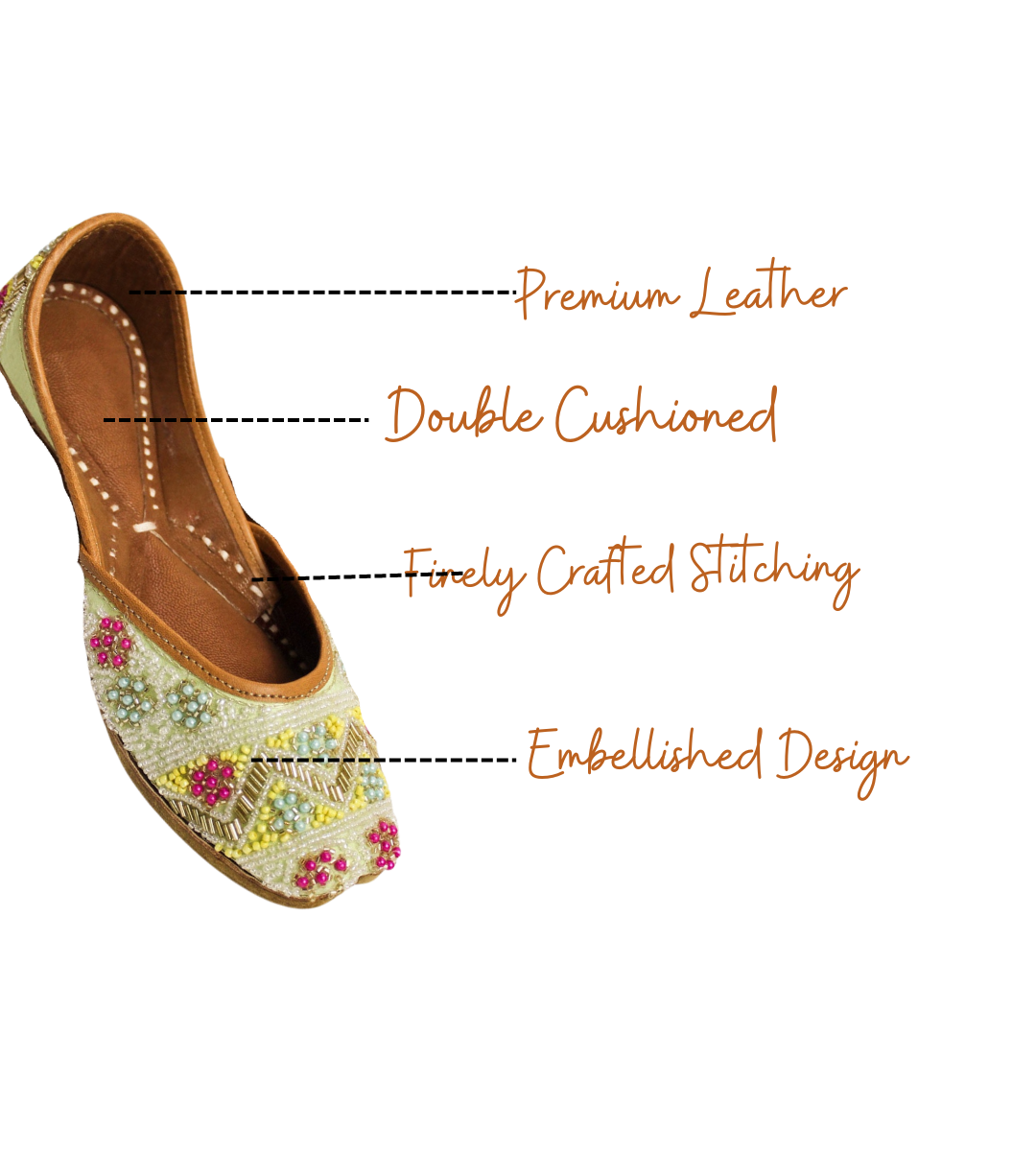 Featuring highlights of Spring blossom punjabi jutti for ladies by tradsew